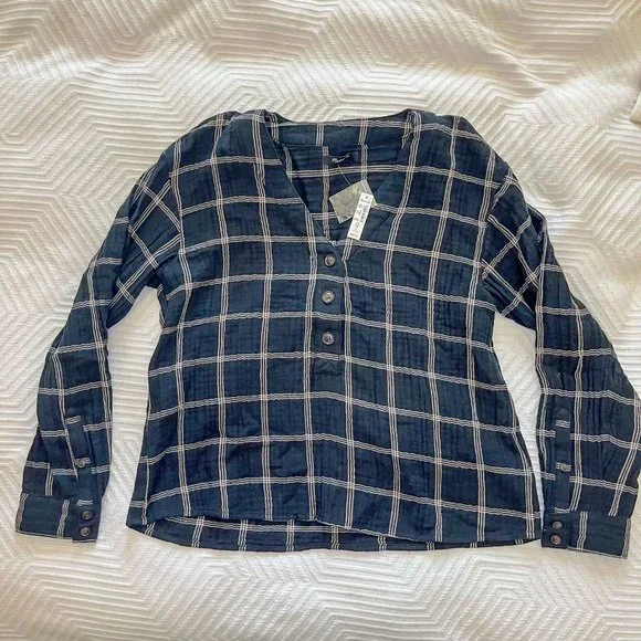 BRAND NEW | Madewell | Lightspun Evert Top in Windowpane - Picture 6 of 9
